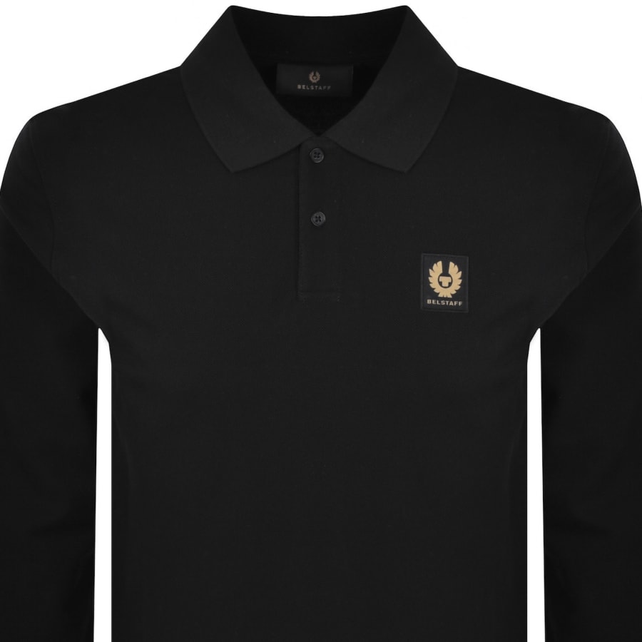 Image number 2 for Belstaff Long Sleeve Polo T Shirt Black