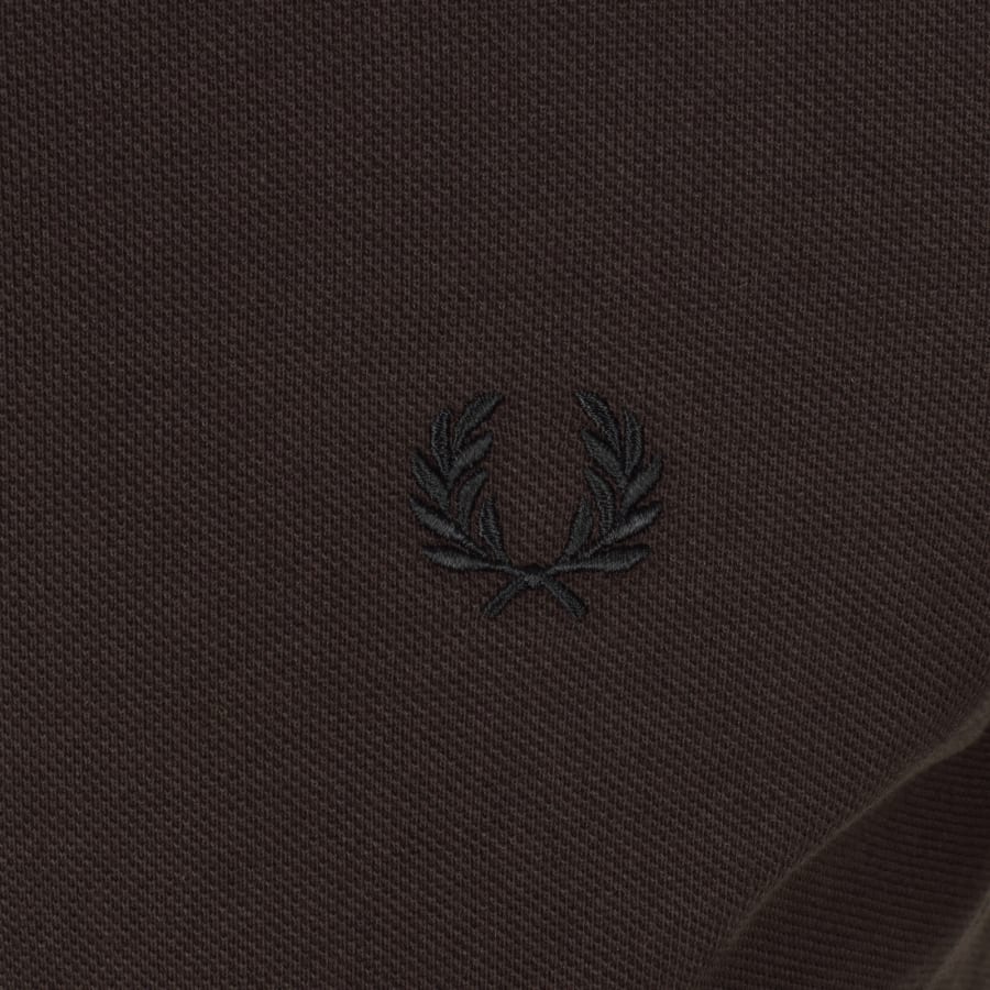 Image number 3 for Fred Perry Twin Tipped Polo T Shirt Brown