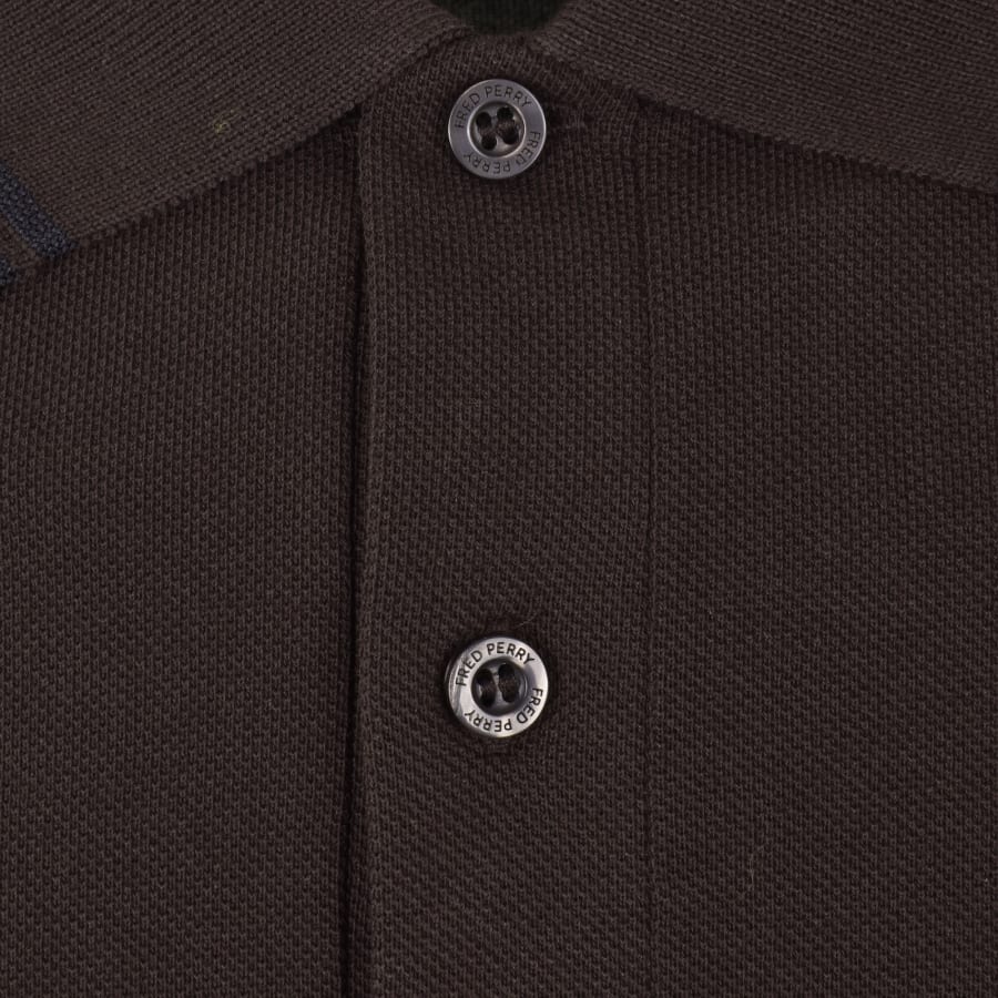 Image number 4 for Fred Perry Twin Tipped Polo T Shirt Brown