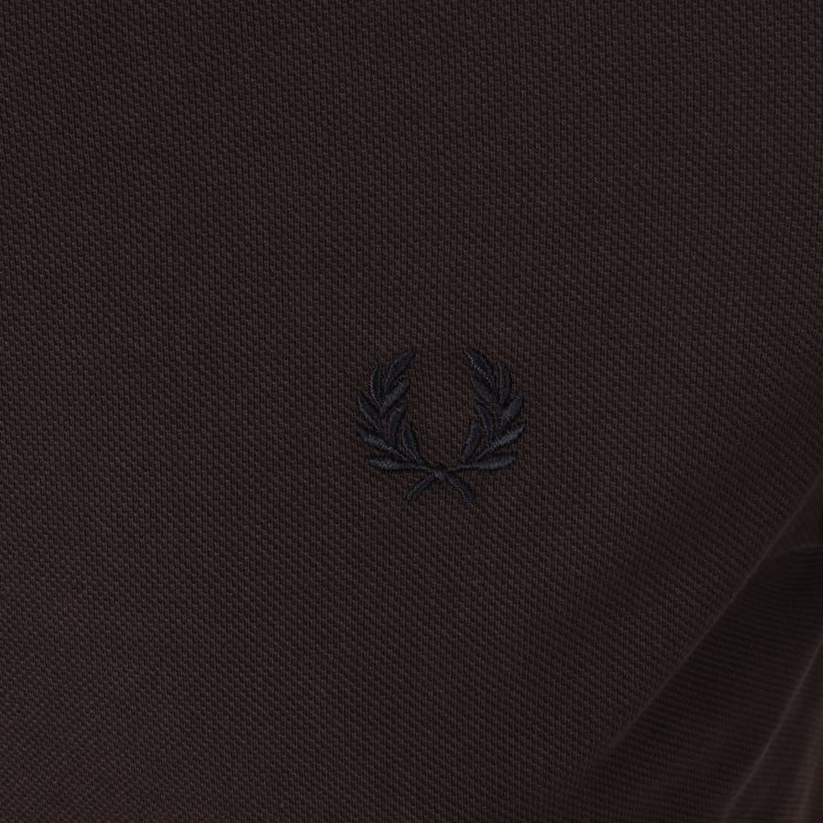 Image number 3 for Fred Perry Knit Polo T Shirt Brown