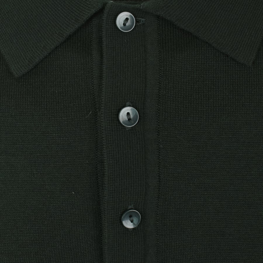 Image number 4 for Fred Perry Knitted Polo Shirt Green