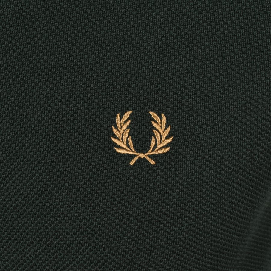 Image number 3 for Fred Perry Pique Stitch Jumper Green