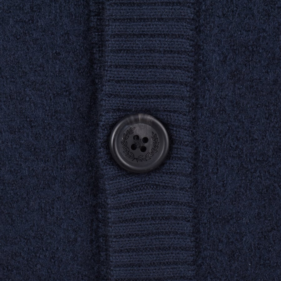 Image number 4 for Fred Perry Saddle Sleeve Cardigan Navy