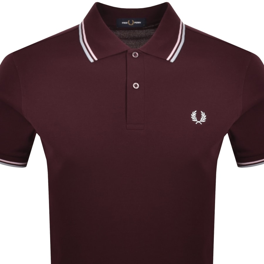 Image number 2 for Fred Perry Twin Tipped Polo T Shirt Red