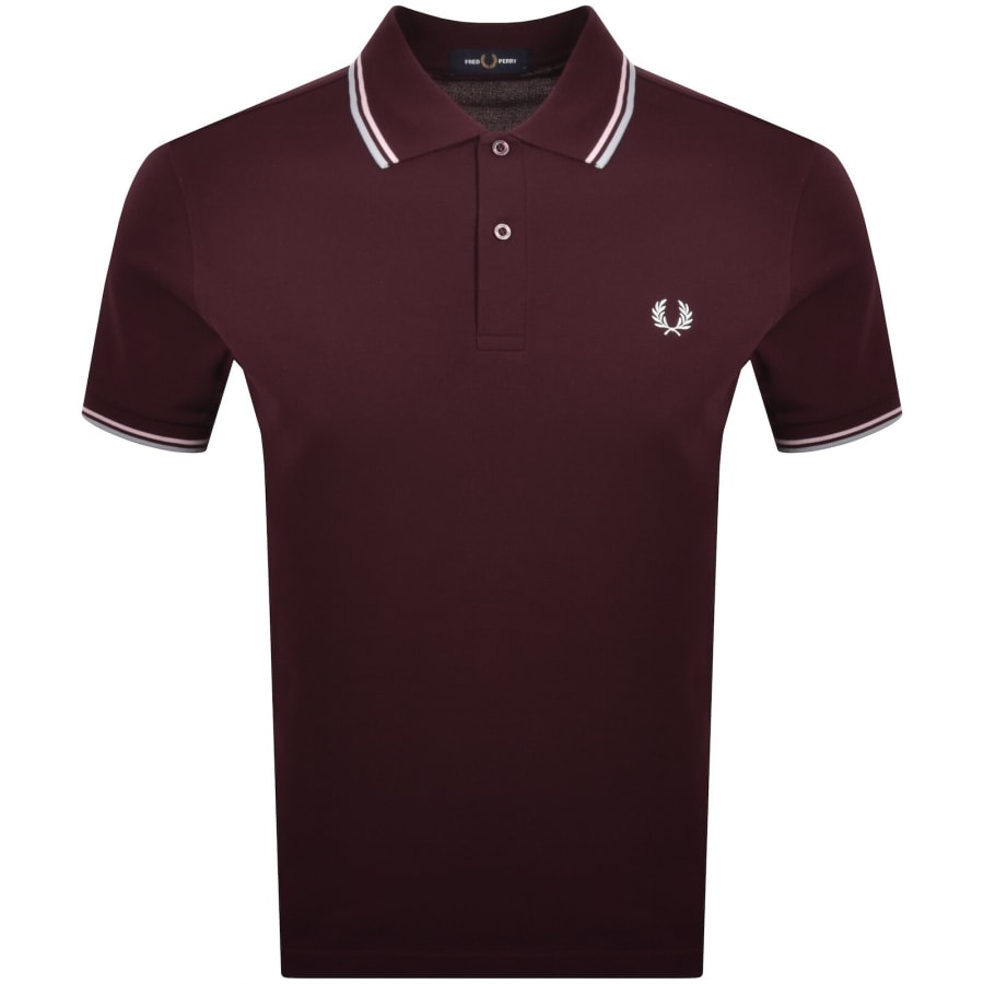 Image number 1 for Fred Perry Twin Tipped Polo T Shirt Red