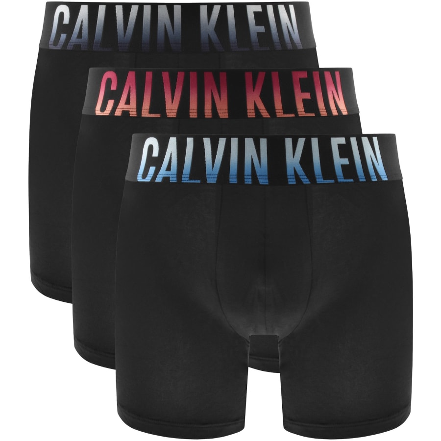 Image number 1 for Calvin Klein Underwear 3 Pack Boxer Briefs Black