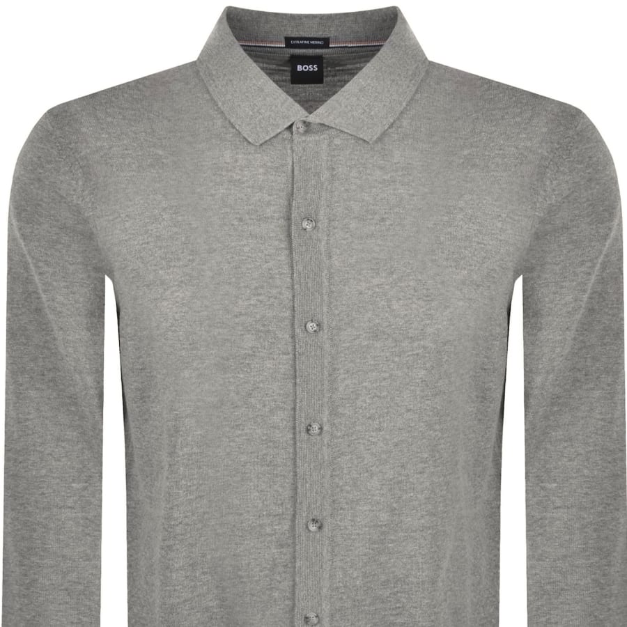 Image number 2 for BOSS Helbert Merino Wool Knit Polo Brown