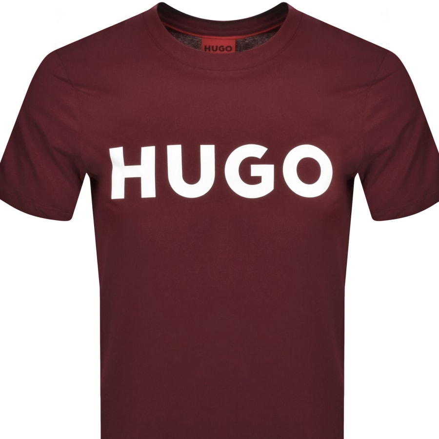 Image number 2 for HUGO Dulivio Crew Neck T Shirt Red