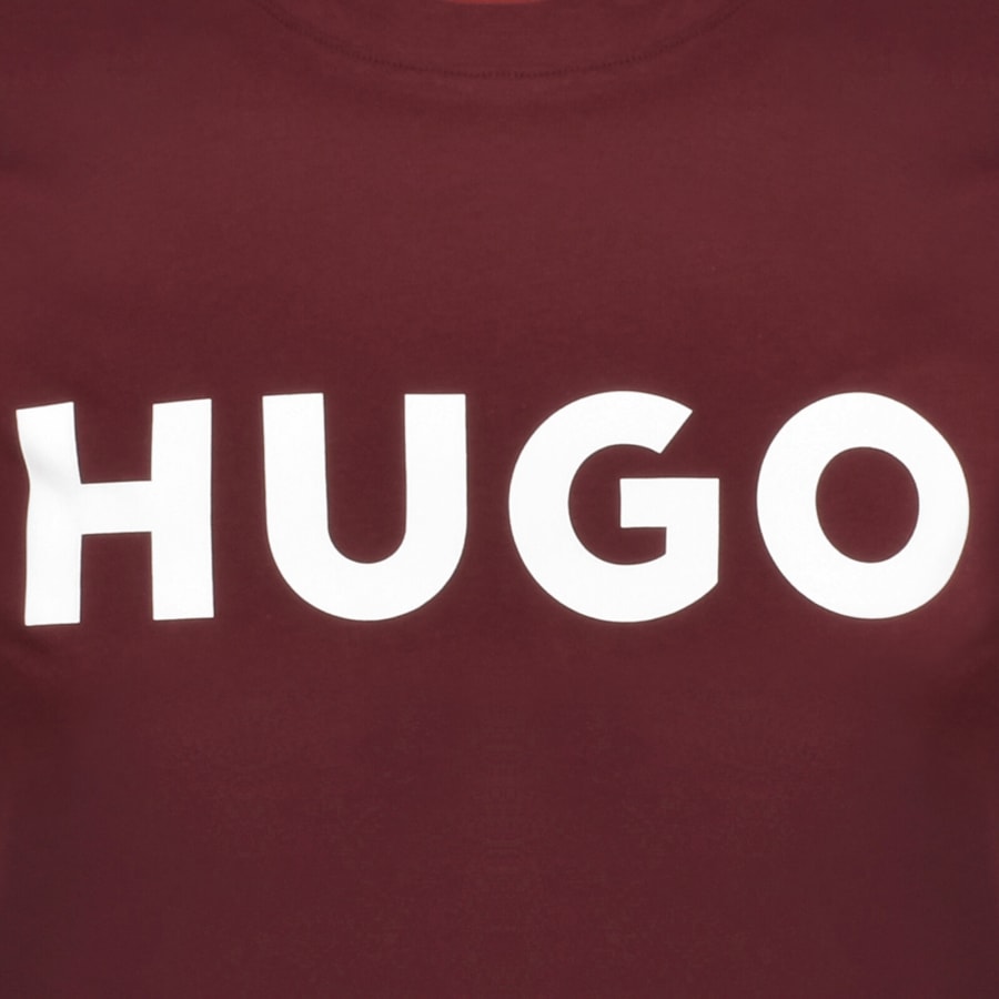 Image number 3 for HUGO Dulivio Crew Neck T Shirt Red