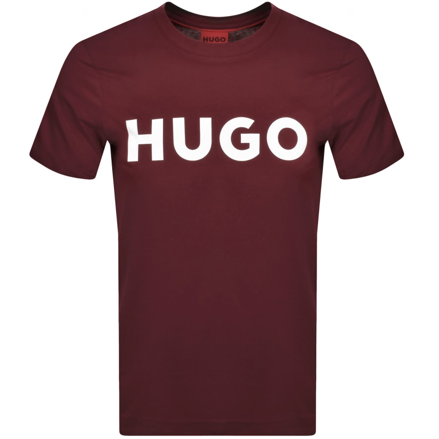 Image number 1 for HUGO Dulivio Crew Neck T Shirt Red