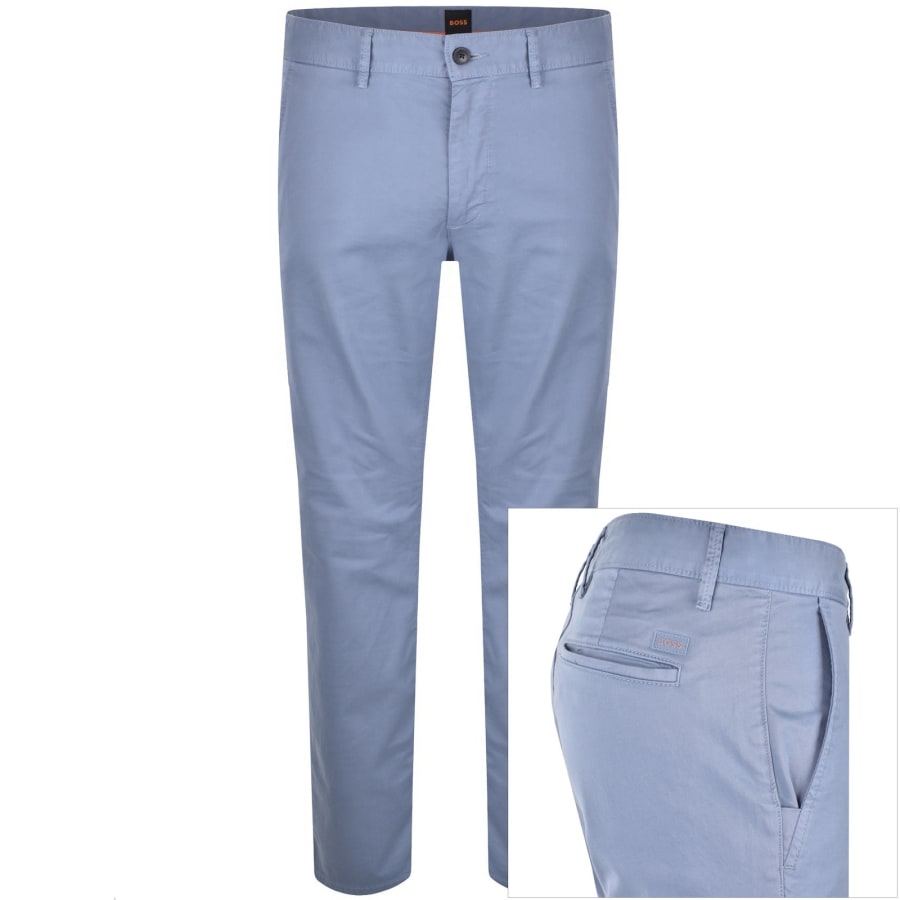Image number 1 for BOSS Chino Slim Trousers Blue