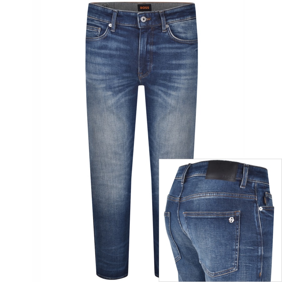 Image number 1 for BOSS Delaware Slim Fit Jeans Navy