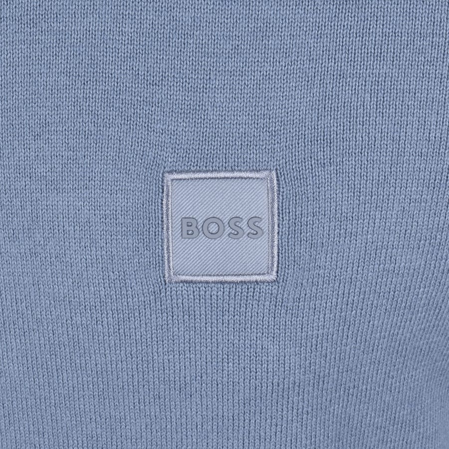 Image number 3 for BOSS Kanobix Half Zip Jumper Blue