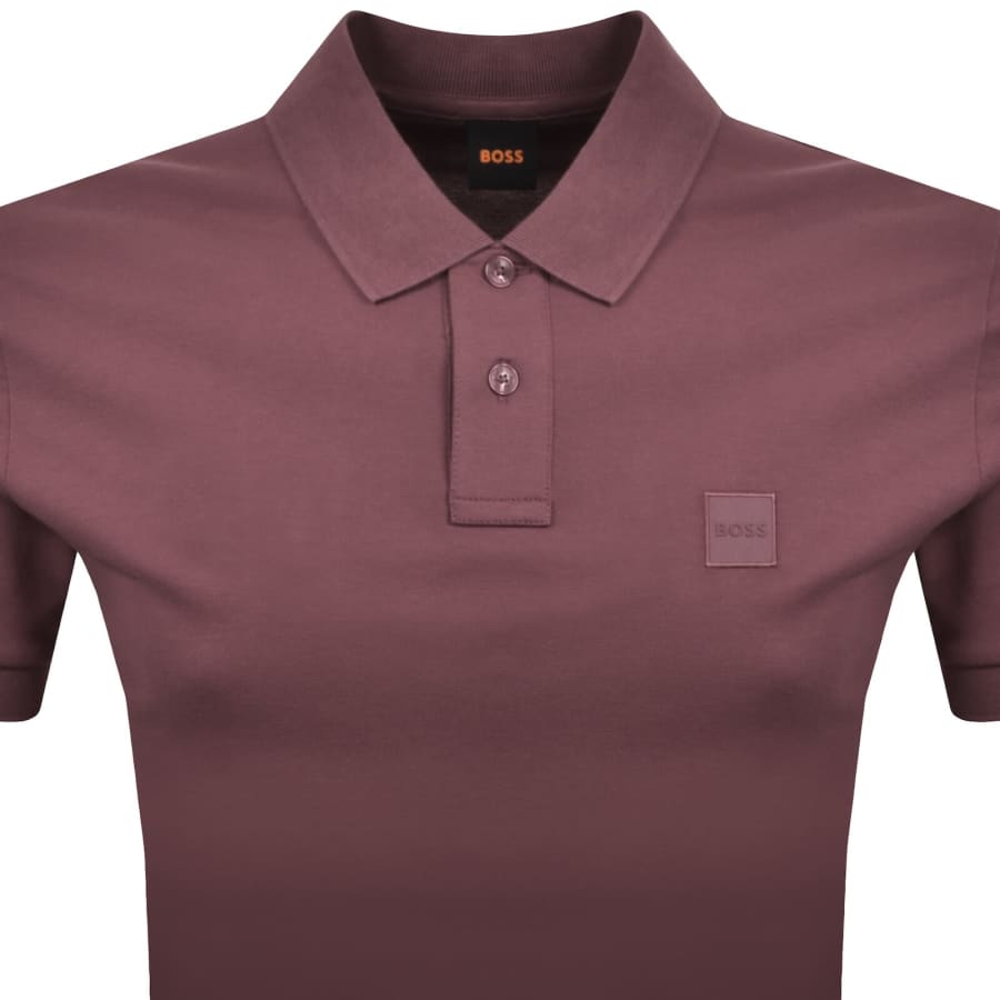 Image number 2 for BOSS Passenger Polo T Shirt Burgundy