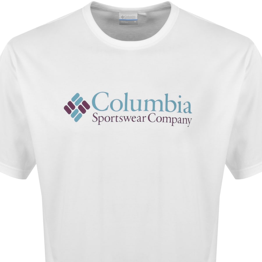 Image number 2 for Columbia Heavyweight Logo T Shirt White