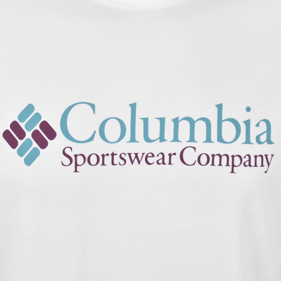 Image number 3 for Columbia Heavyweight Logo T Shirt White