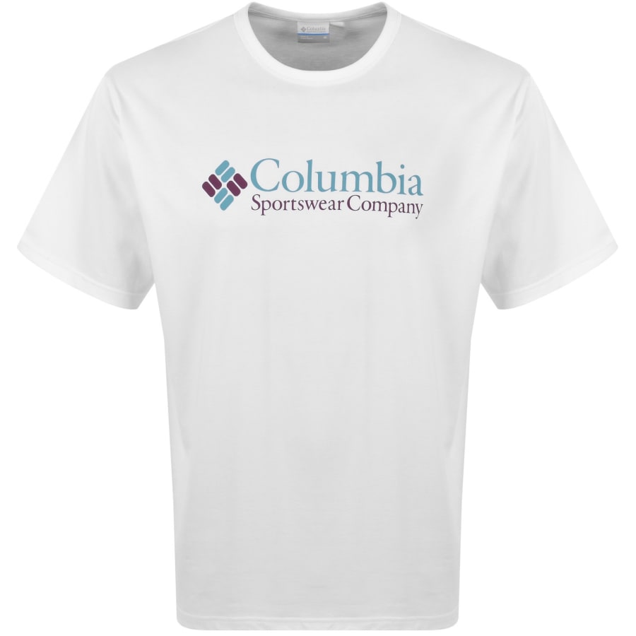 Image number 1 for Columbia Heavyweight Logo T Shirt White