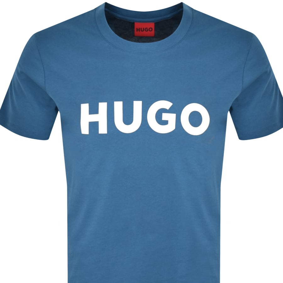 Image number 2 for HUGO Dulivio Crew Neck T Shirt Blue