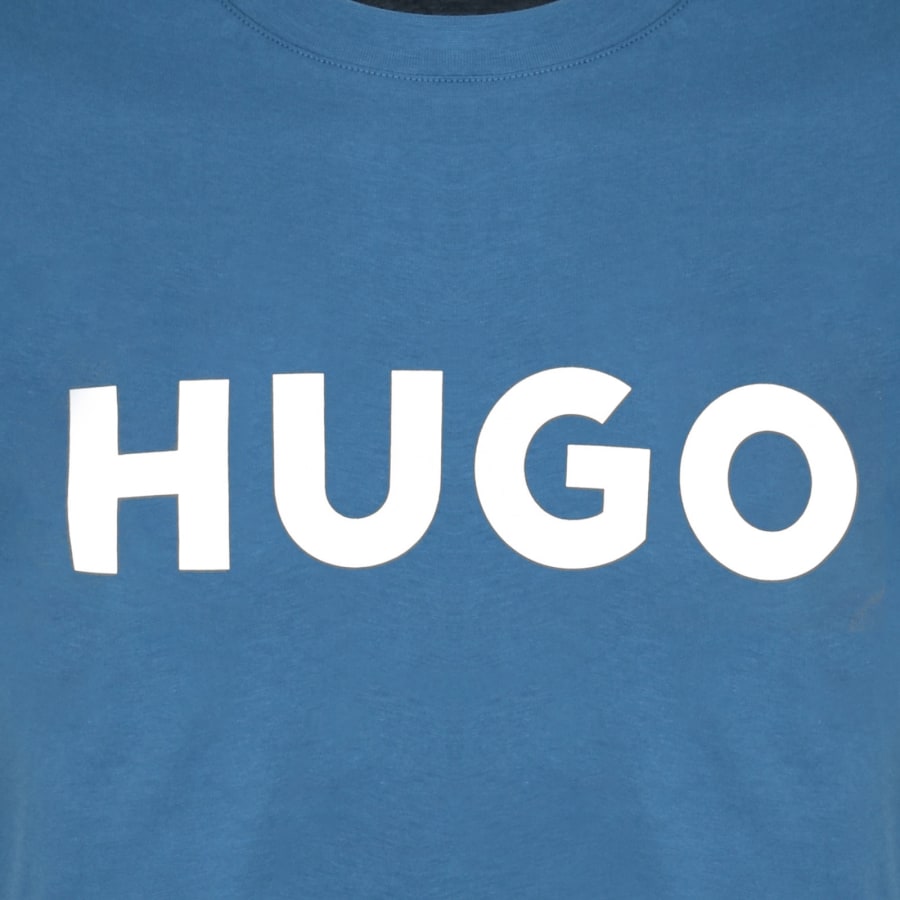 Image number 3 for HUGO Dulivio Crew Neck T Shirt Blue