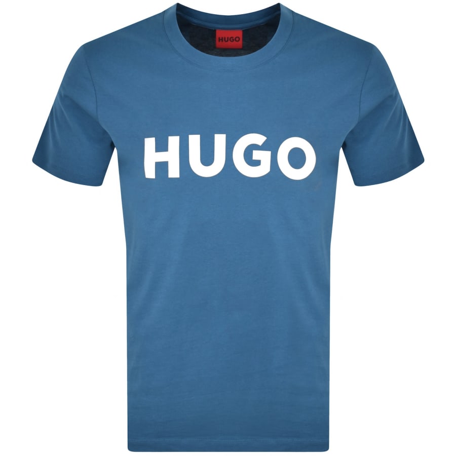 Image number 1 for HUGO Dulivio Crew Neck T Shirt Blue