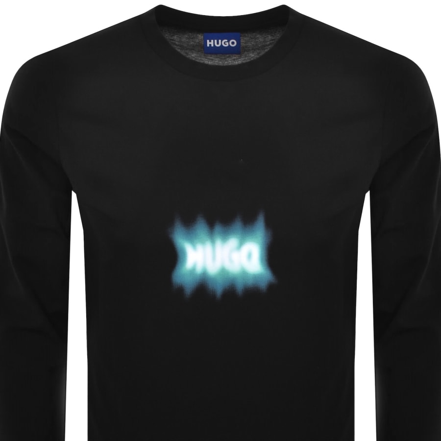 Image number 3 for HUGO Blue Norostee T Shirt Black
