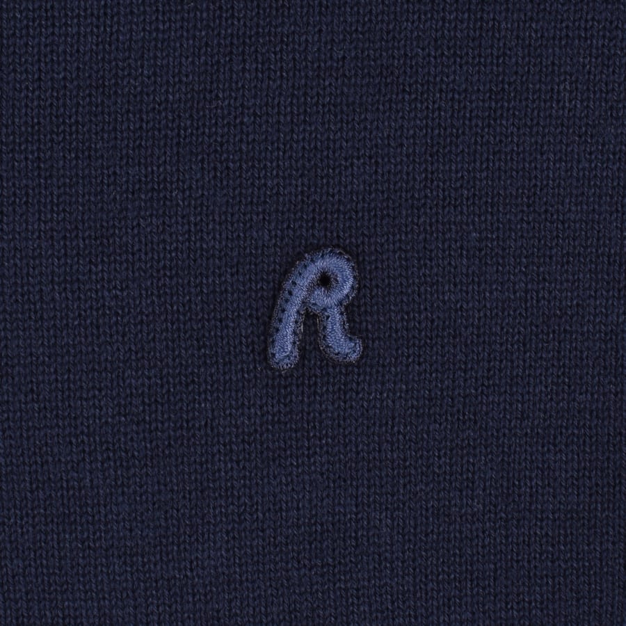 Image number 3 for Replay Crew Neck Knit Jumper Navy