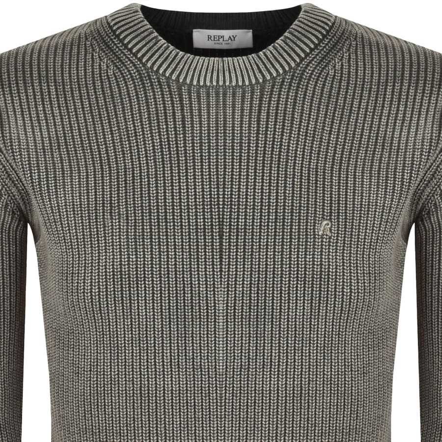 Image number 2 for Replay Worn In Effect Sweatshirt Green