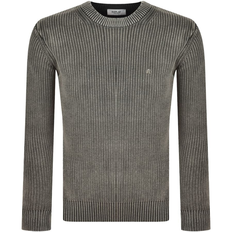 Image number 1 for Replay Worn In Effect Sweatshirt Green