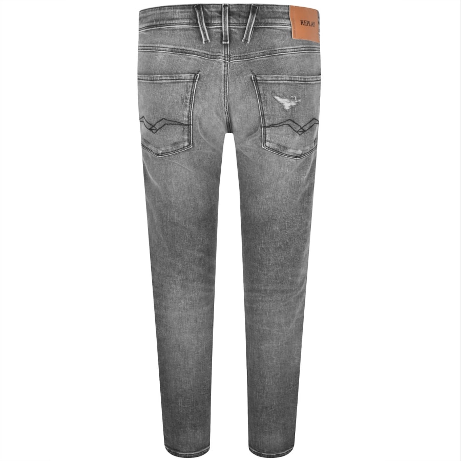 Image number 3 for Replay Anbass Hyperflex Jeans Grey