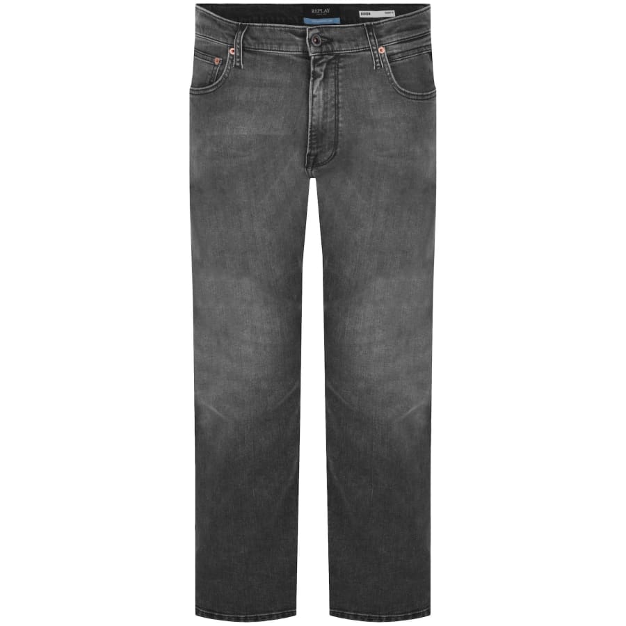 Image number 2 for Replay Aideen Straight Fit Jeans Black