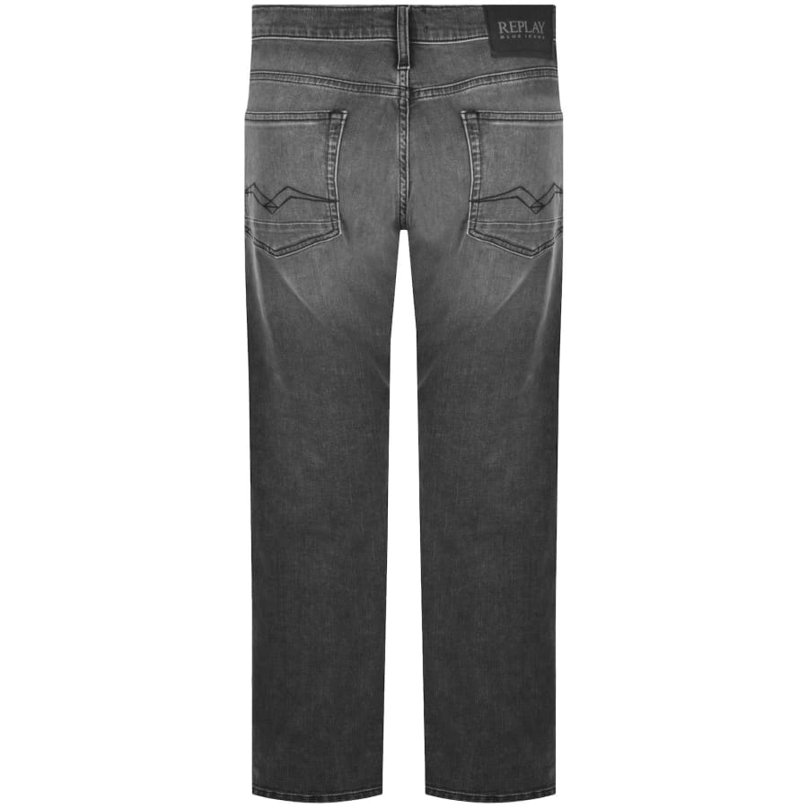 Image number 3 for Replay Aideen Straight Fit Jeans Black