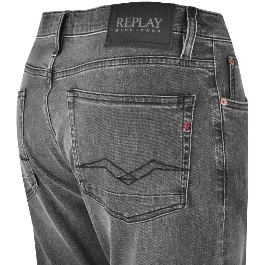 Image number 4 for Replay Aideen Straight Fit Jeans Black