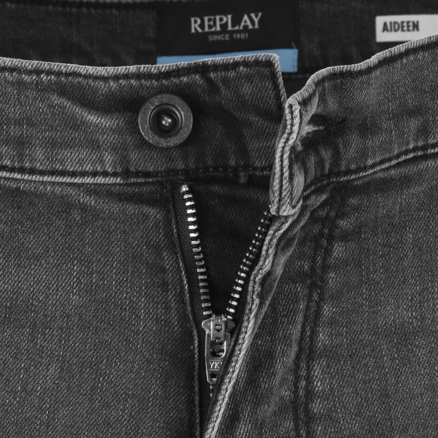Image number 5 for Replay Aideen Straight Fit Jeans Black