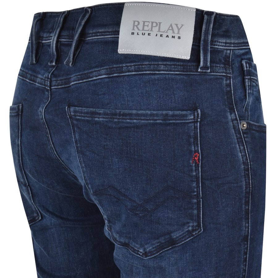 Image number 4 for Replay Anbass Hyperflex Jeans Blue