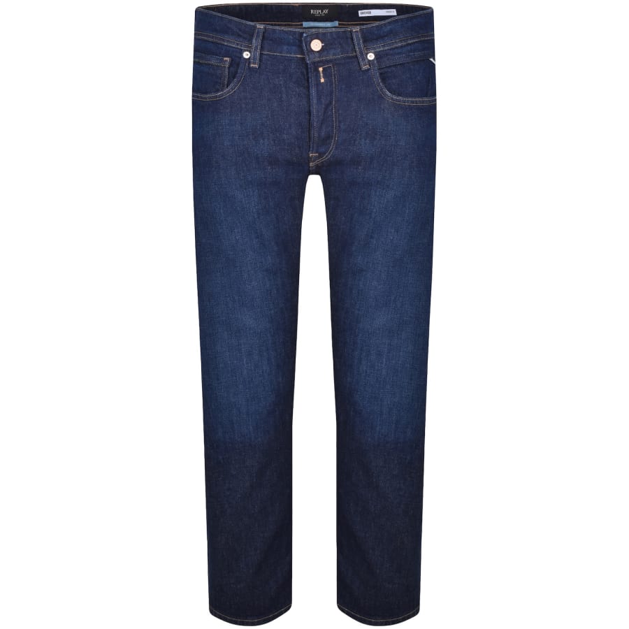 Image number 2 for Replay Grover Straight Fit Jeans Blue