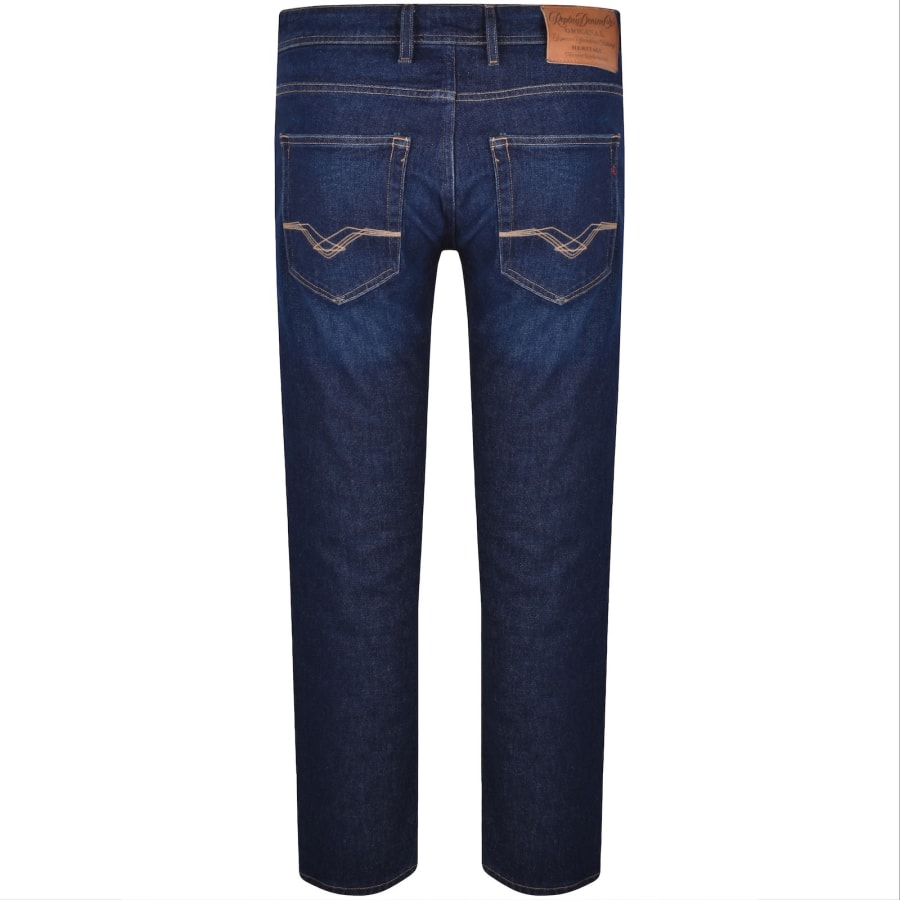 Image number 3 for Replay Grover Straight Fit Jeans Blue