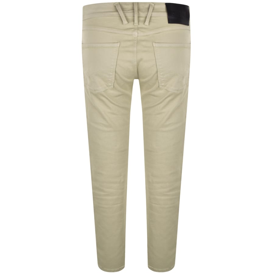 Image number 3 for Replay Anbass Hyperflex Jeans Beige