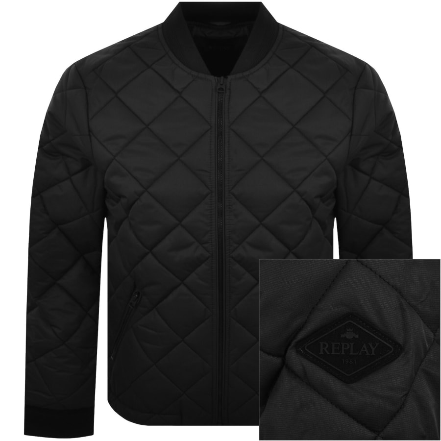 Image number 1 for Replay Padded Jacket Black