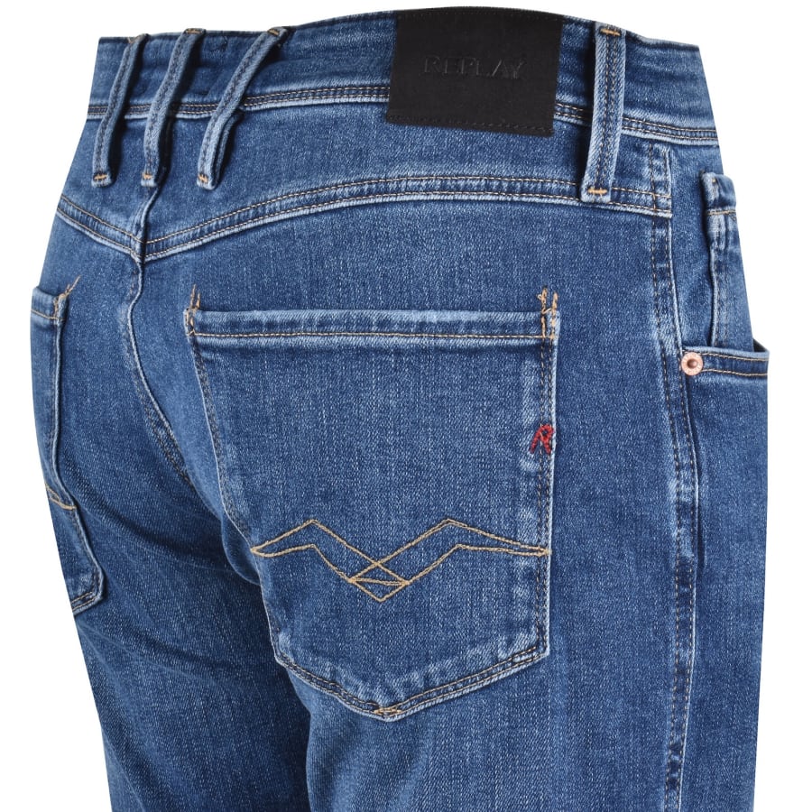 Image number 4 for Replay Anbass Hyperflex Jeans Blue
