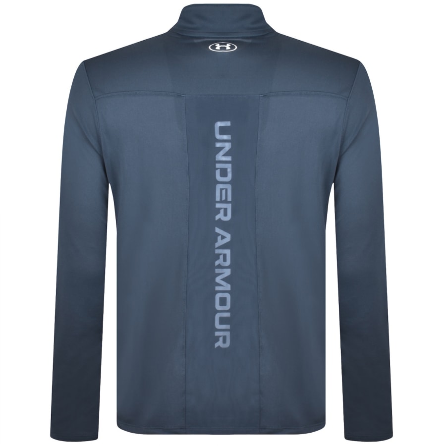 Image number 5 for Under Armour Tech Utility Quarter Zip T Shirt Navy