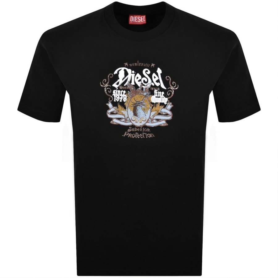 Image number 1 for Diesel T Adjust AA10 T Shirt Black