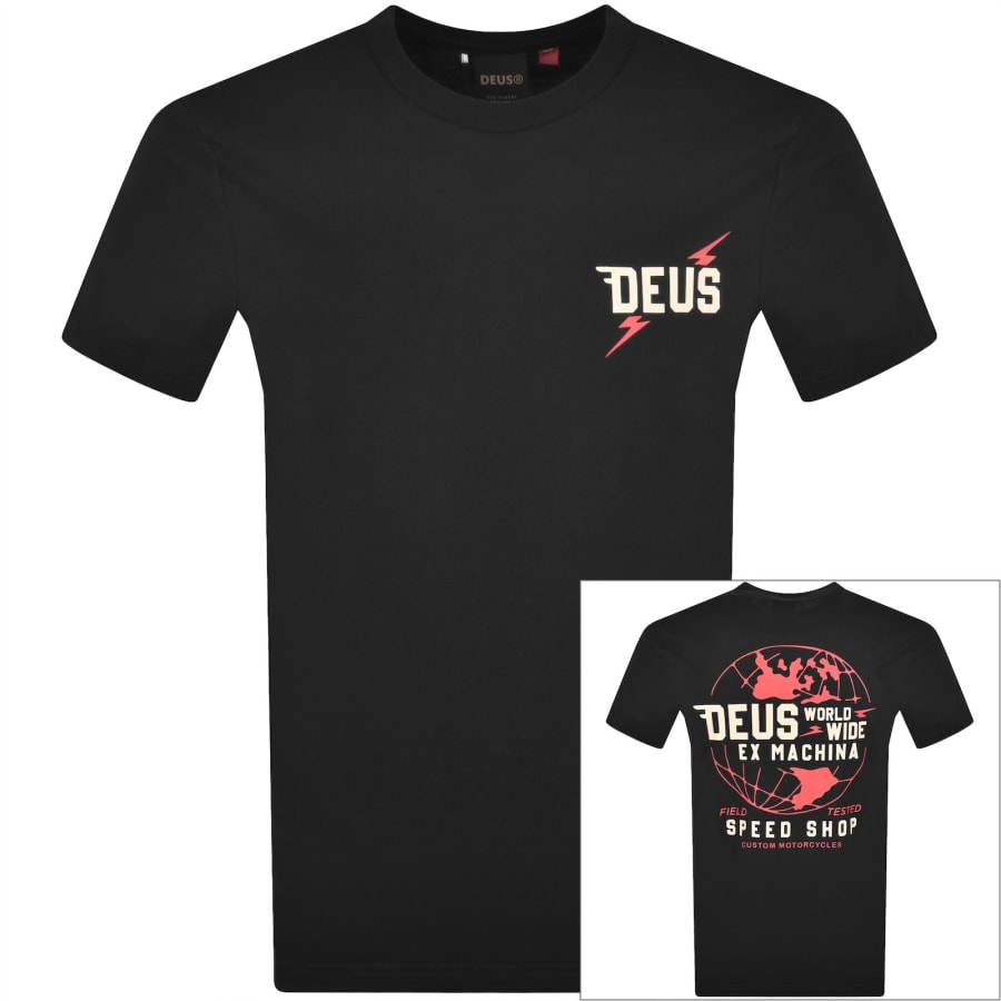 Image number 1 for Deus Ex Machina Global Spark T Shirt Black