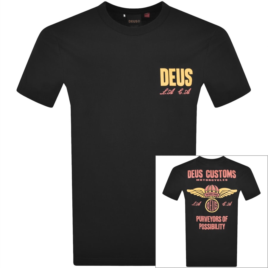 Image number 1 for Deus Ex Machina Cutaway T Shirt Black