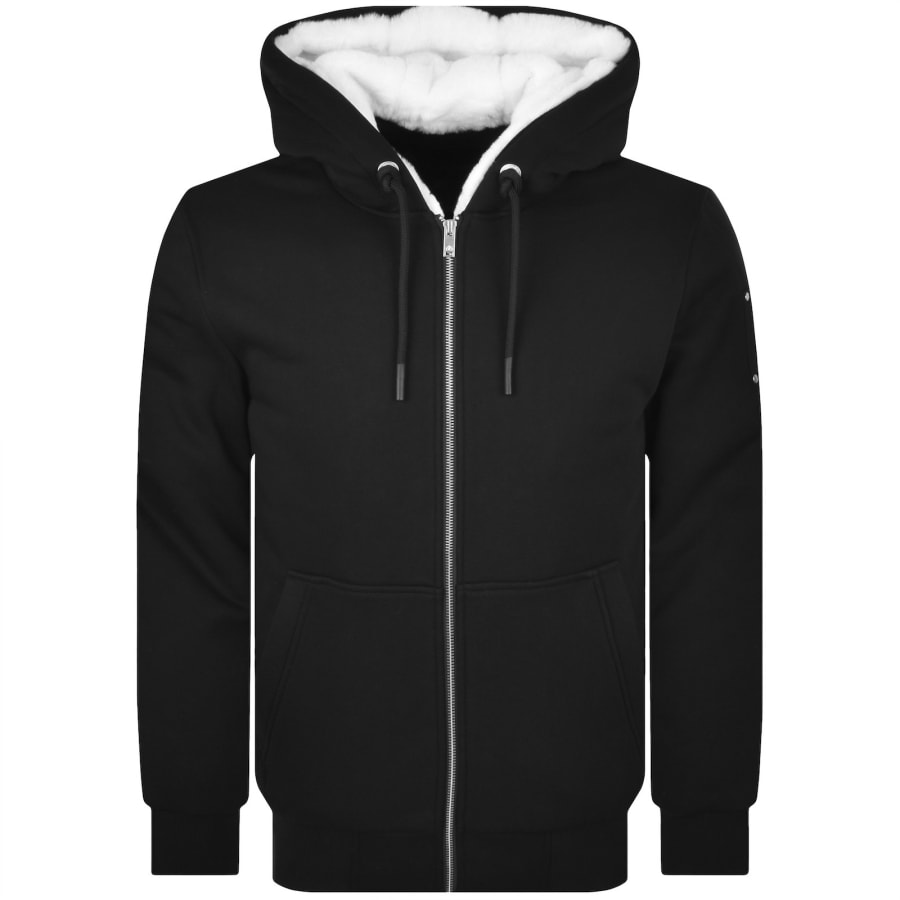 Image number 2 for Moose Knuckles Classic Bunny Hoodie Black
