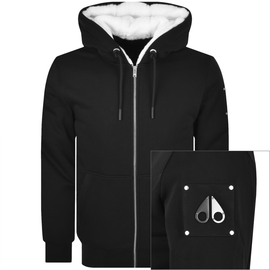 Image number 1 for Moose Knuckles Classic Bunny Hoodie Black