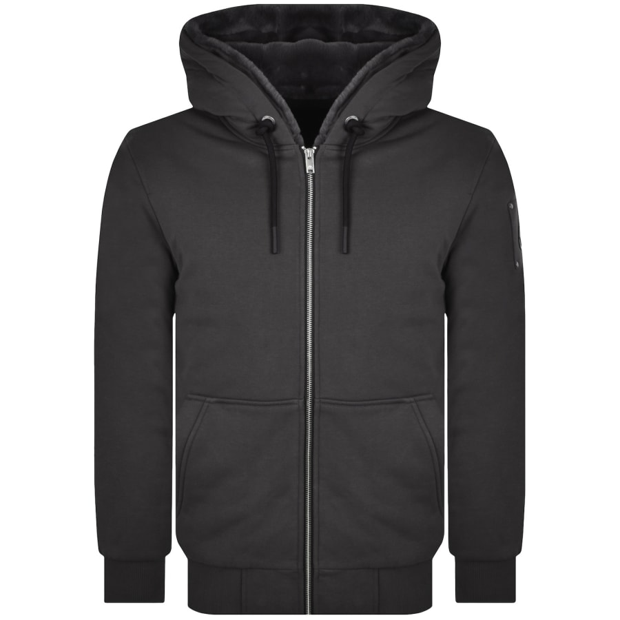 Image number 2 for Moose Knuckles Classic Bunny Hoodie Grey