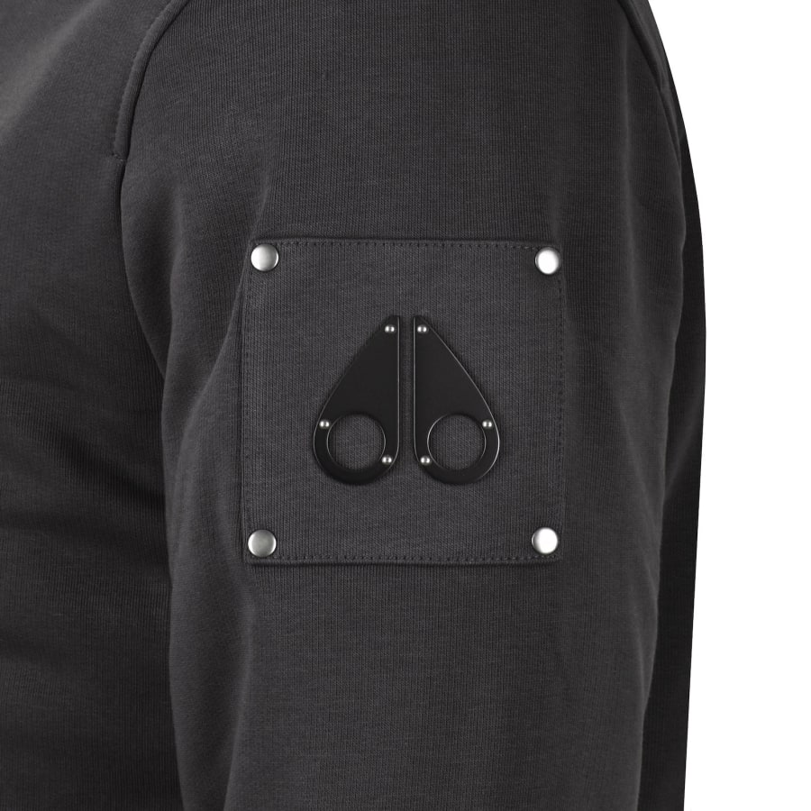 Image number 4 for Moose Knuckles Classic Bunny Hoodie Grey