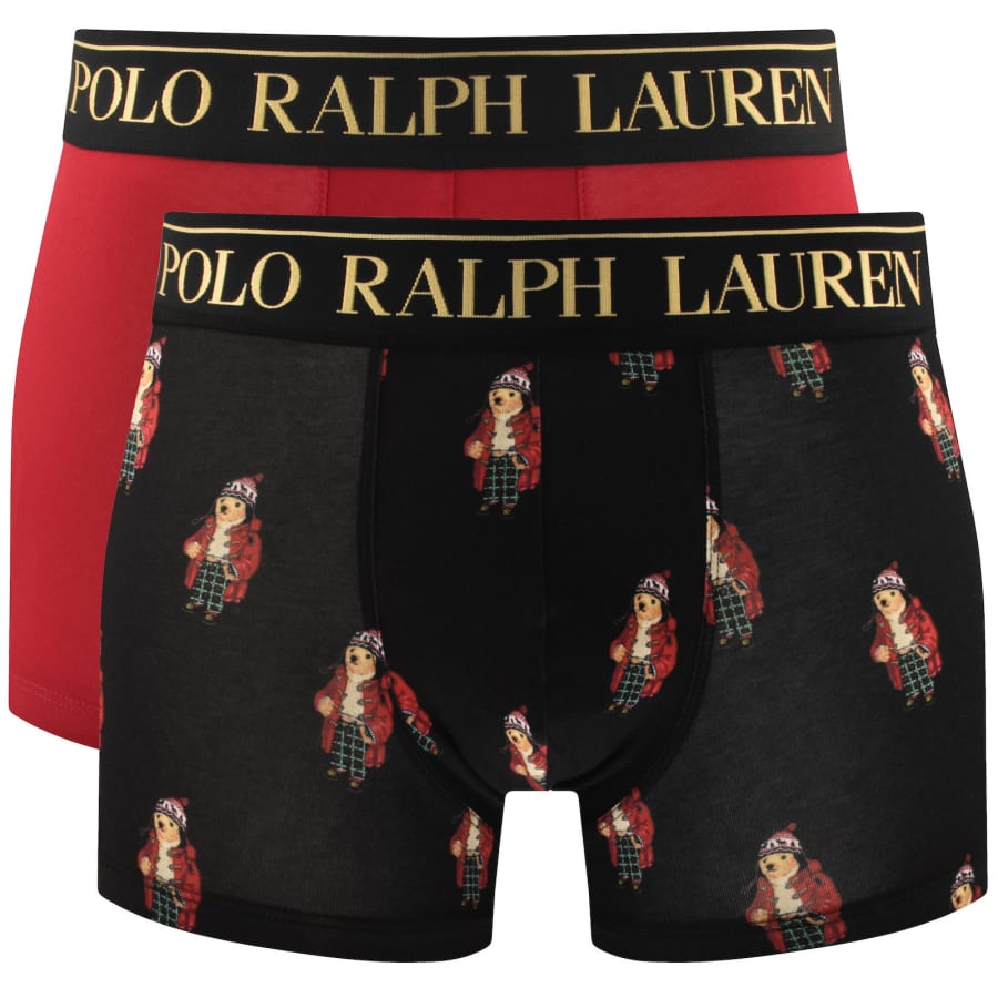 Image number 1 for Ralph Lauren Underwear 2 Pack Trunks Black