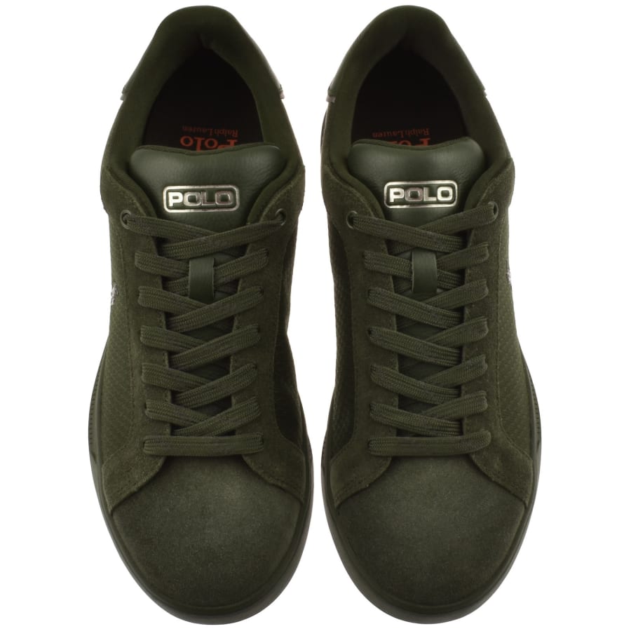 Image number 3 for Ralph Lauren Polo Low Top Trainers Green