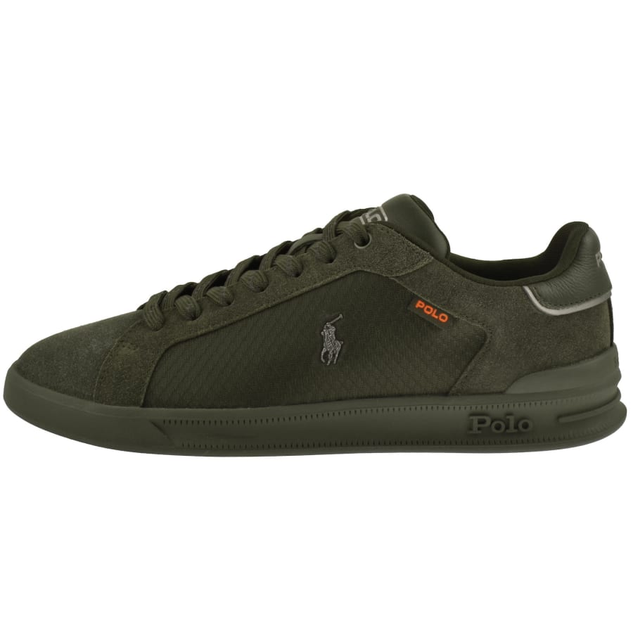 Image number 1 for Ralph Lauren Polo Low Top Trainers Green